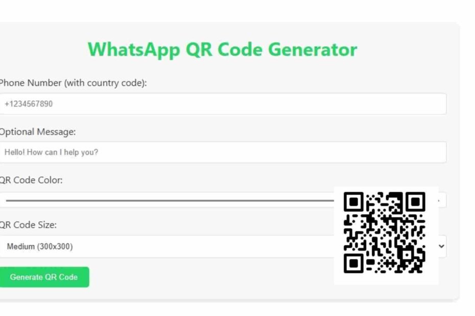 Whatsapp QR Code Generator