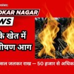 Ambedkar Nagar News A massive fire broke out in a sugarcane field