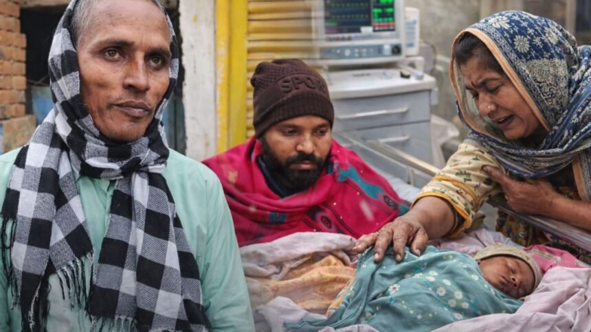 A newborn baby girl died at a private hospital in Jalalpur.