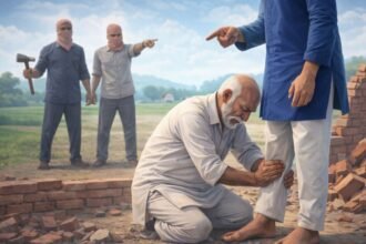 Ambedkar Nagar land dispute video goes viral.