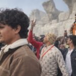 Chaos erupted on the streets as people welcomed the Awadhi singer.