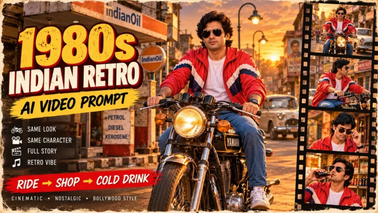 1980s Indian Biker AI Photo & Video Prompt