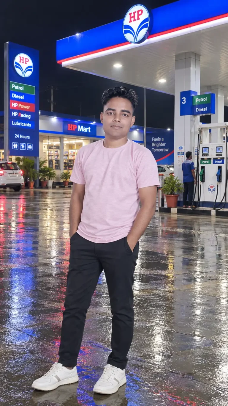 HP Petrol Pump AI Photo Prompt