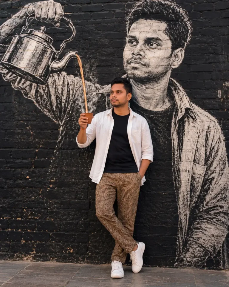 Cinematic Tea Mural AI Image Prompt