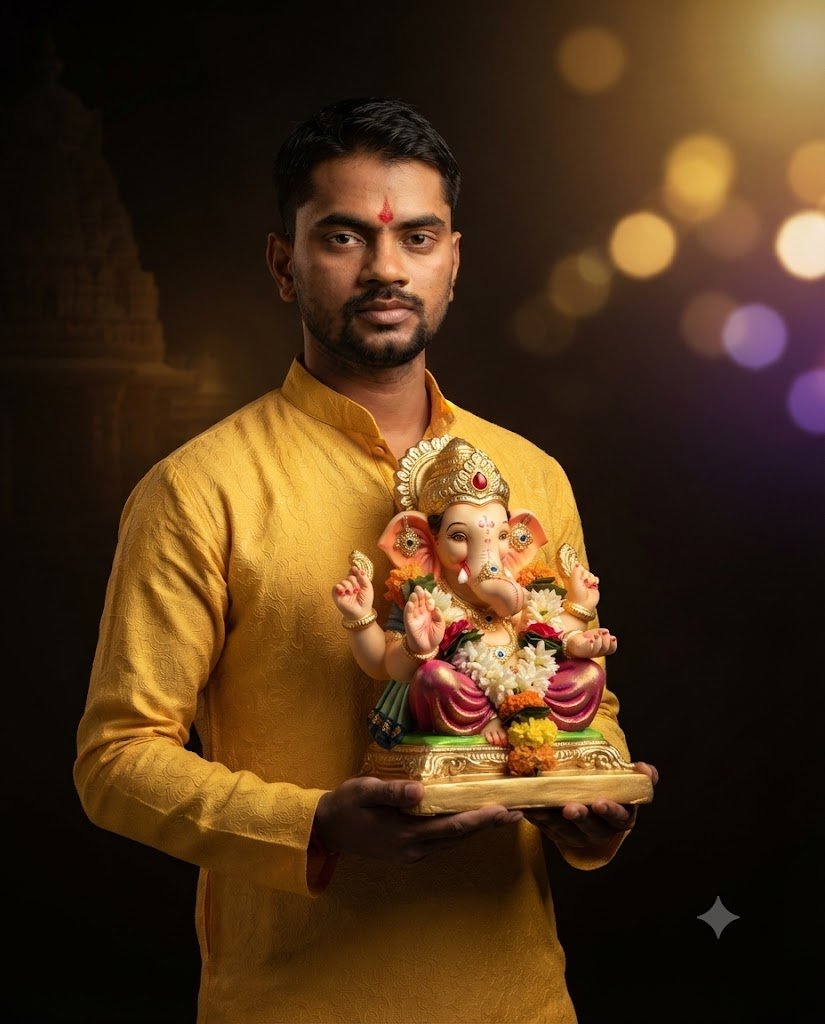 Devotional Ganesha Portrait