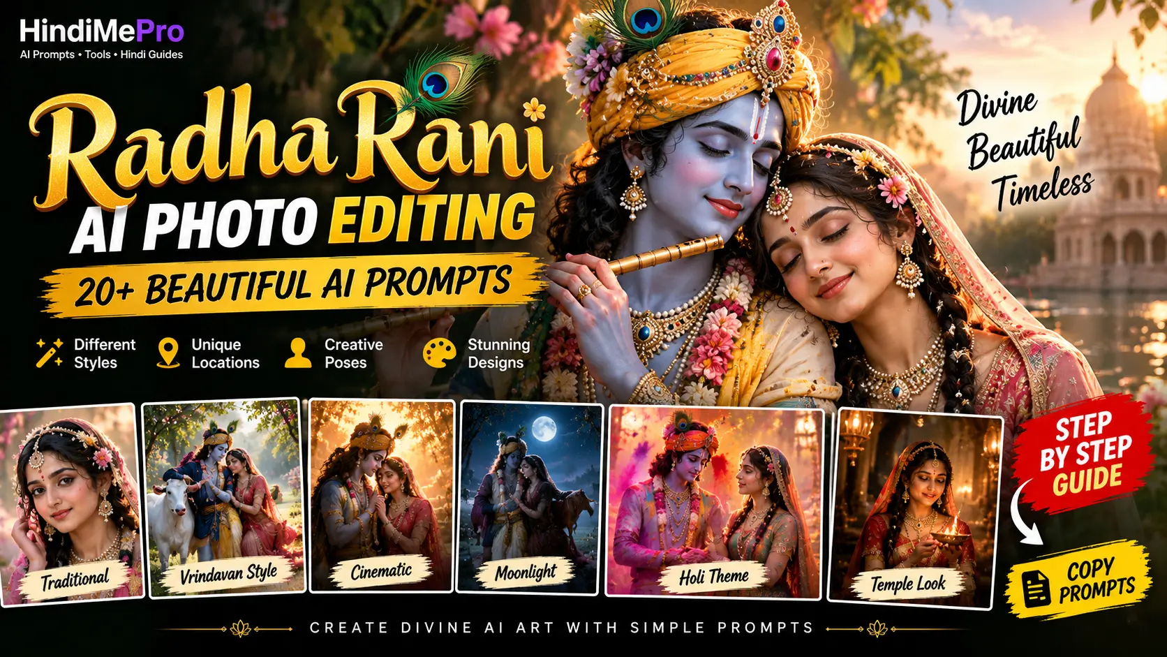 Radha Rani AI Photo Editing 20+ Viral Krishna-Radha AI Prompts