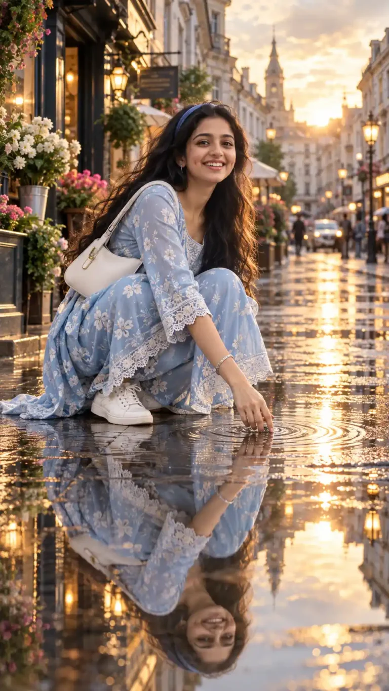 Rainy Street AI Photo Prompt