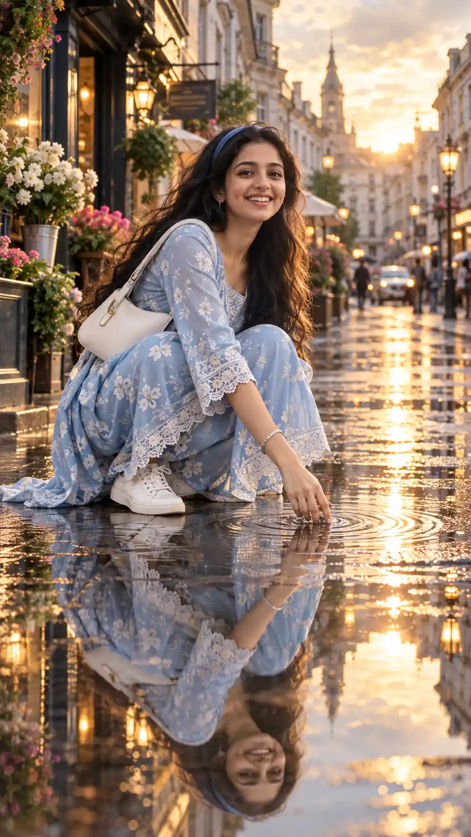 Rainy Street AI Photo Prompt