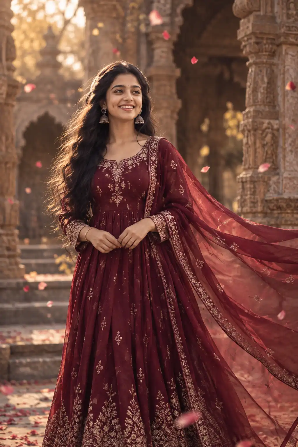 South Asian Palace Double-Exposure AI Portrait Prompt