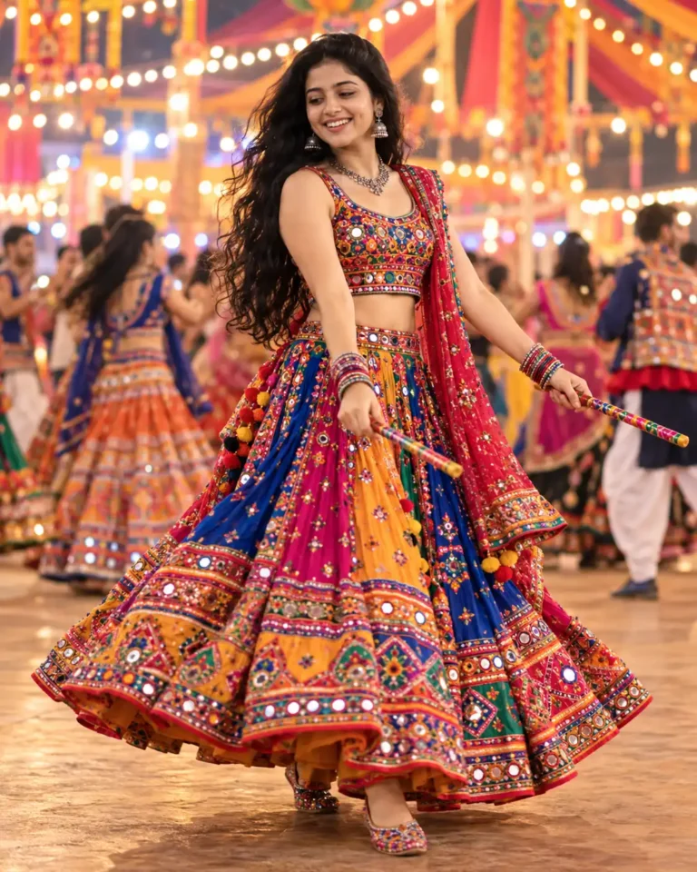Gujarati Dandiya Girl AI Prompt